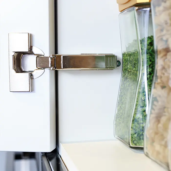 Modern kitchen cabinet hinge with soft-close mechanism