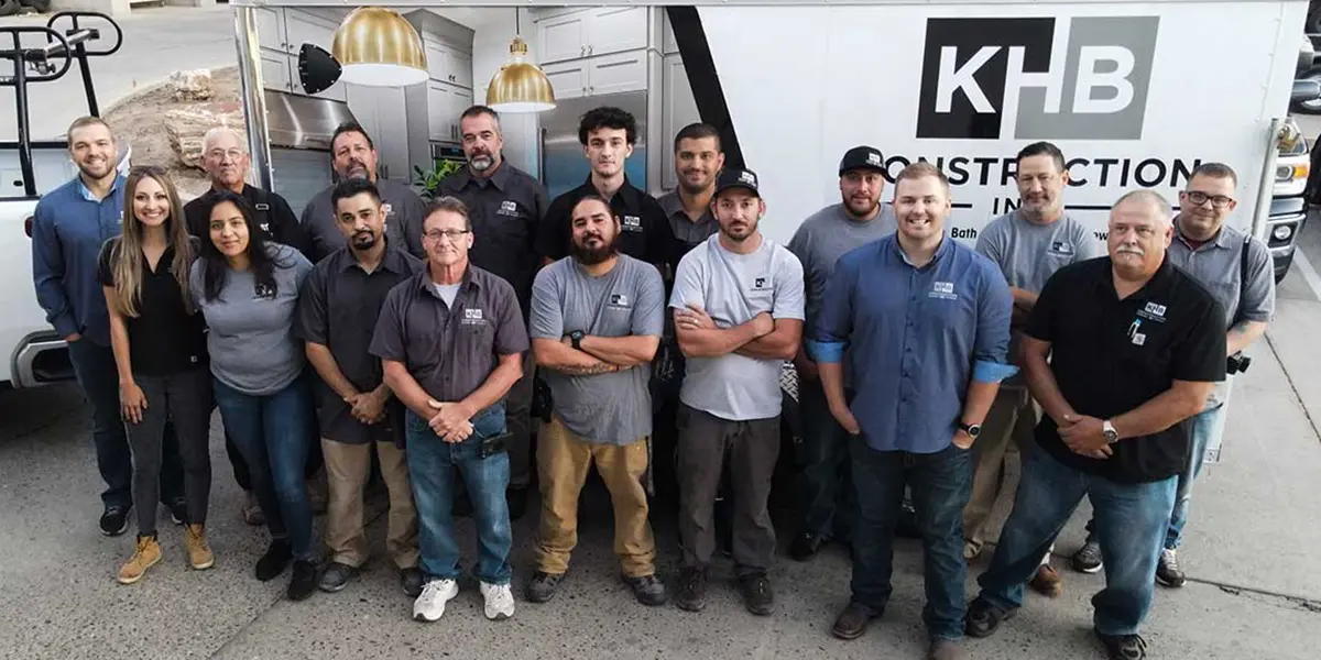 KHB Construction team in front of their branded KHB truck