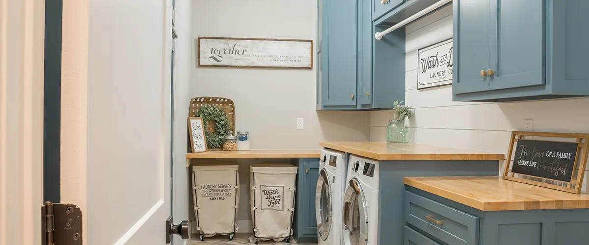 rustic laundry room