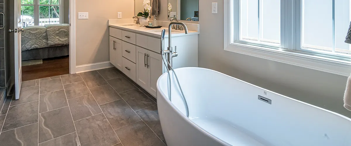 simple tub in bathroom