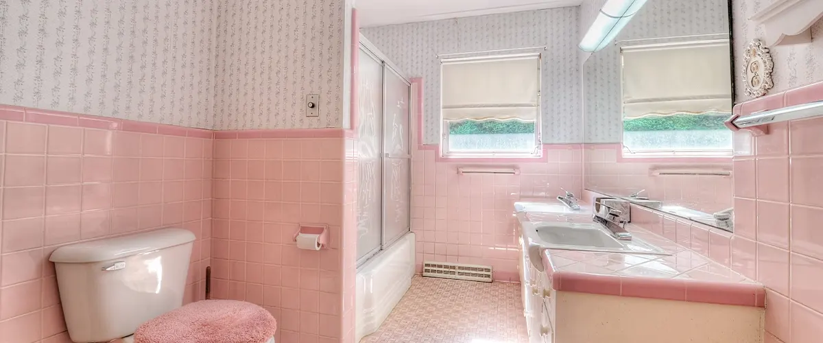 vintage tile patterns bathroom