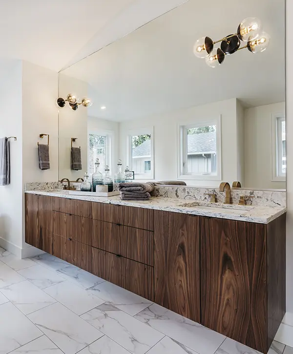 A double vanity for a bathroom remodeling in Turlock CA