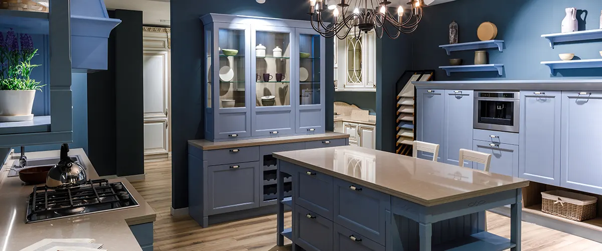 blue kitchen design