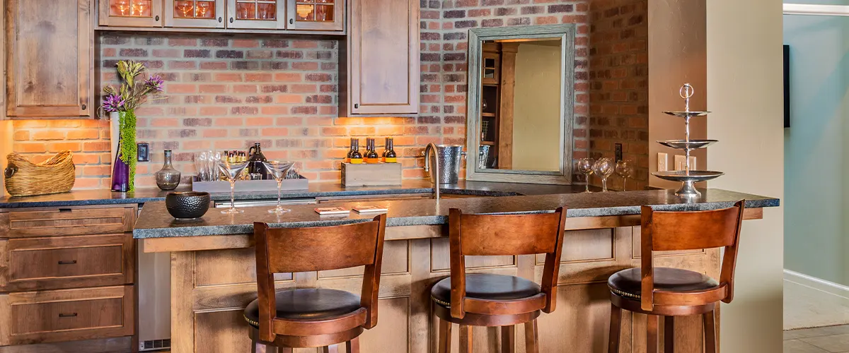 kitchen with natural materials