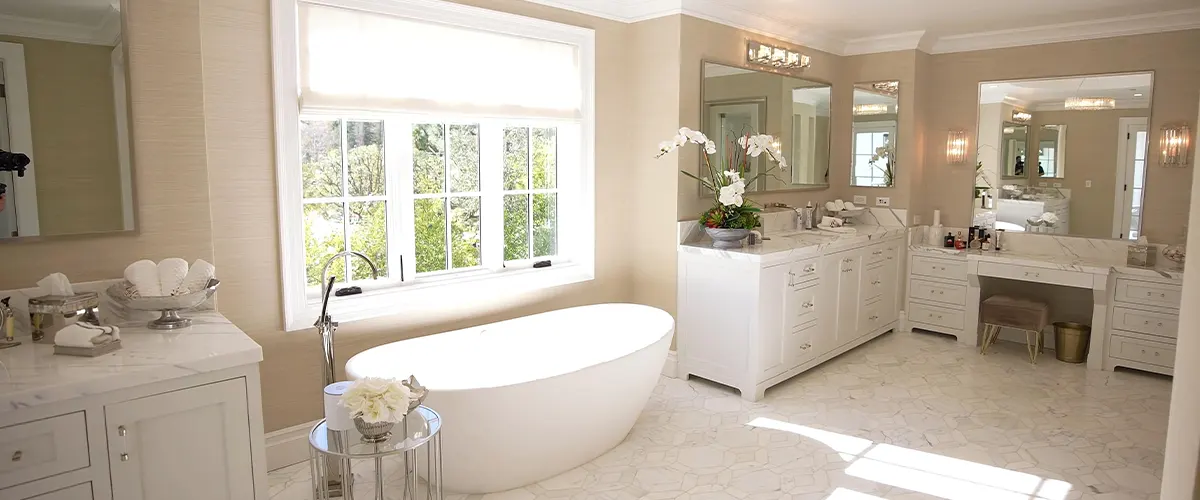 Open Space Bathroom Remodeled In California