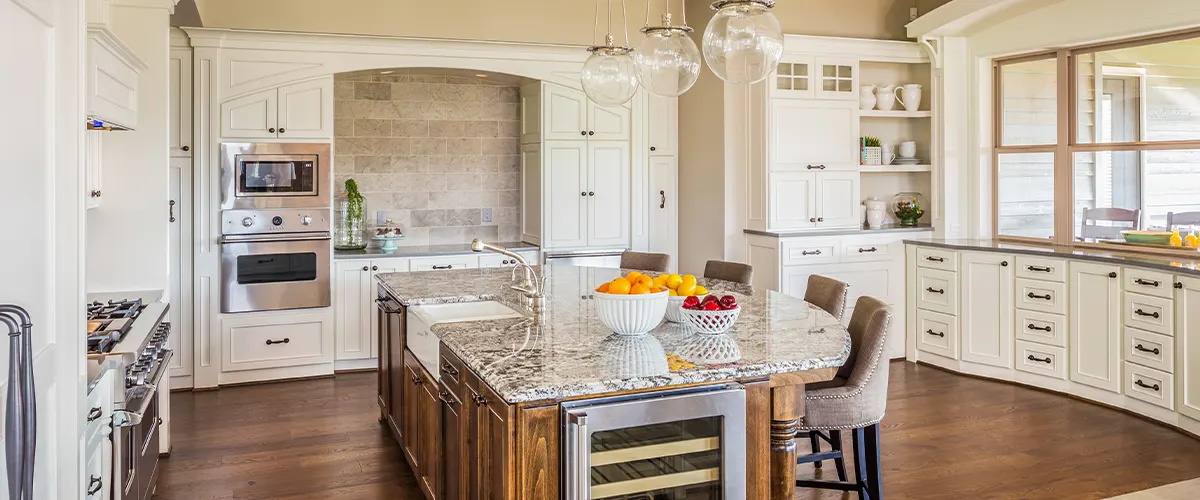 white and brown kitchen colors