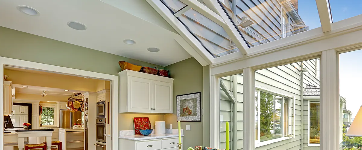 sunroom in cozy home