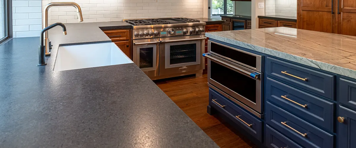 kitchen with wooden floors