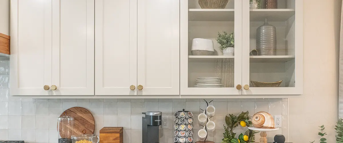 beautiful white wooden kitchen cabinets