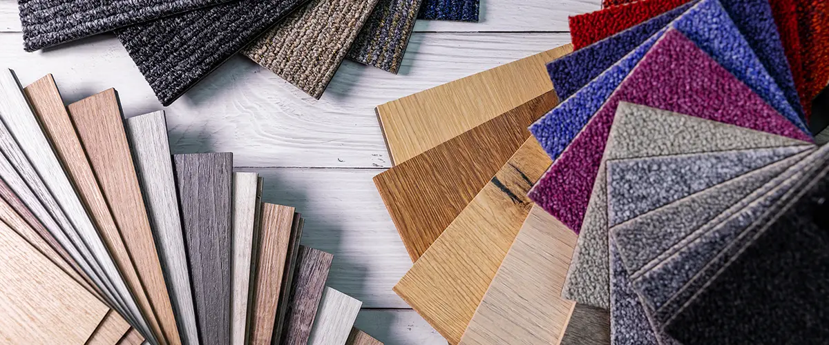colorful flooring and carpet samples