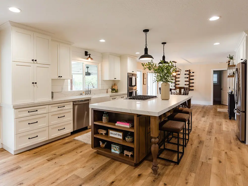 open space kitchen remodeled by khb construction in california