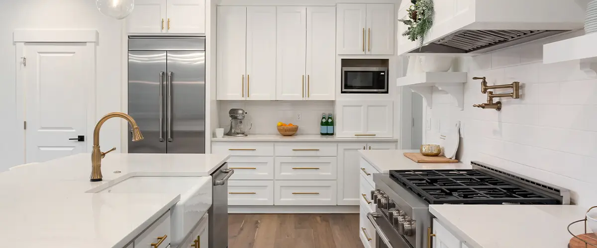 white kitchen remodel saving money tips