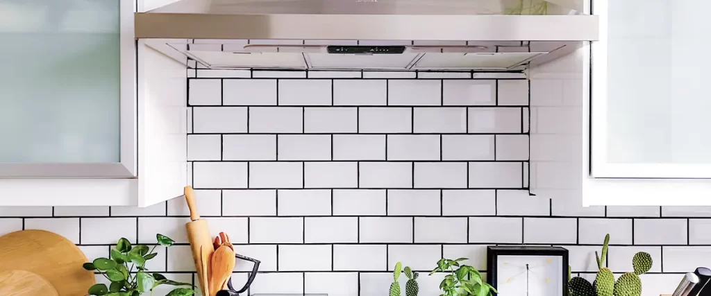 Black and white subway tiles installed in Modesto