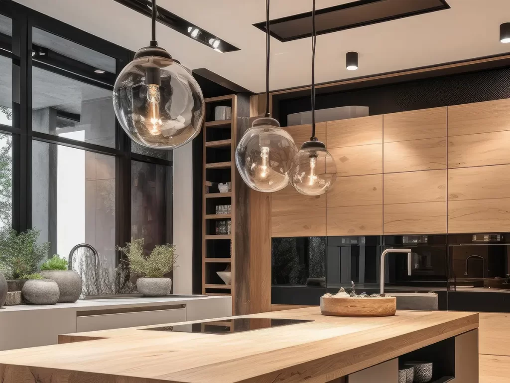 Kitchen Island In Modern Luxurious Kitchen