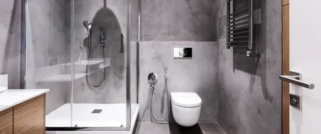 Bathroom With New Framed Shower Door California