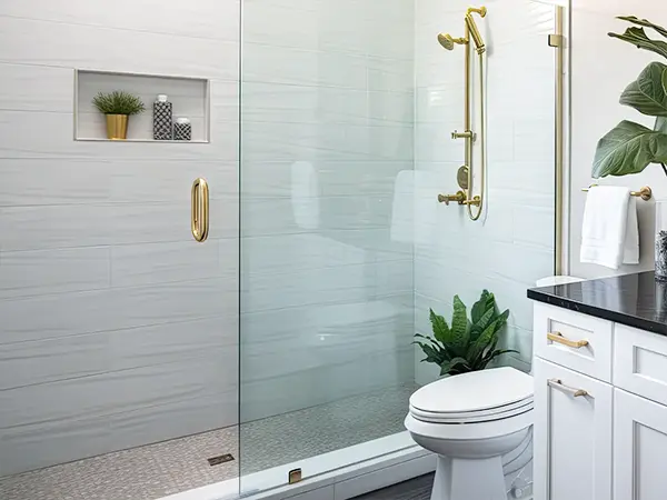 Bathroom With Sliding Shower Door
